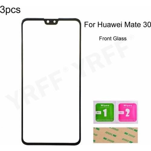 3pcs Outer Glass For Huawei Mate 30 (No LCD Touch Screen) Front Glass Screen Panel Assembly Parts