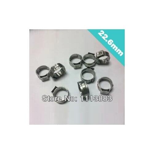 304 SS O Clips One Ear Single Stepless G Clamps (For 19.4 - 22.6mm Hose)