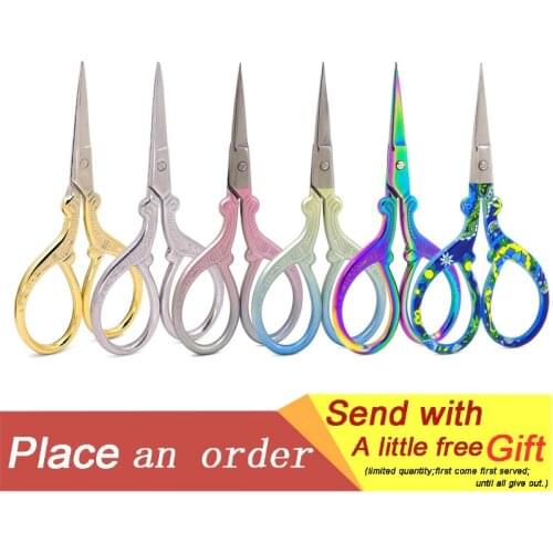 4 Colors Small Vintage Cross Stitch Scissors Embroidery Sewing Scissors Tailors Handcraft Scissors DIY Tool Sewing Accessories