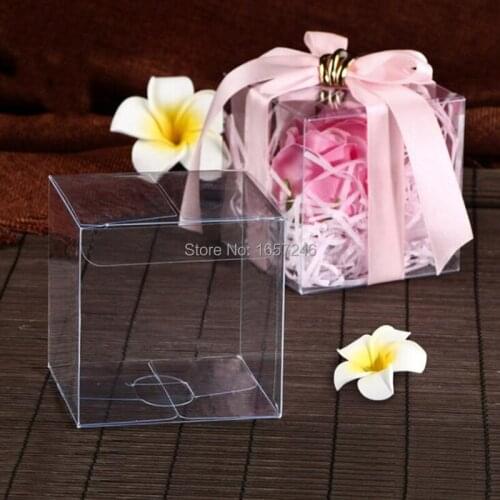A *A*ACM (A=3/4/5/6/7/8/9/10) Transparent Waterproof Square Clear PVC Boxes Packaging Plastic Candy Box Storage for Event&Party