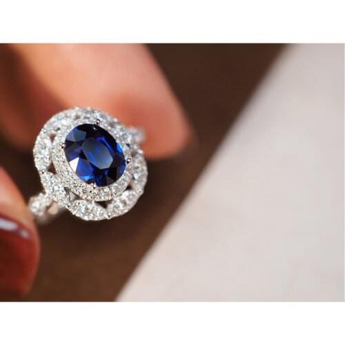 Кольца с сапфирами Aazuo China At AliExpress