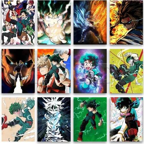 5D DIY Diamond Painting My Hero Academy Diamond Embroidery Anime Rhinestones Pictures Crafts Kit Home Decor