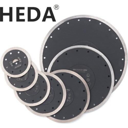 HEDA hot pressed sintered diamond saw blade disc cutting tool aperture 22.23mm 105-300mm for tile marble ceramic veined stone po