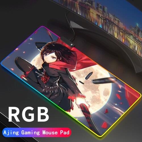 RGB Large Gaming Mouse Pad 900x400mm LED Lighting Mousepad Gamer Computer Desk Mat Pad Ruby Rose Gamer