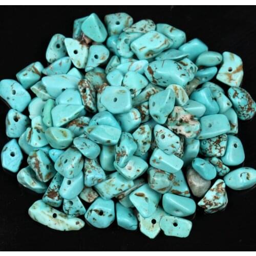 16 Inches Natural Blue Turquoises Gravel Stone Chips Irregular Beads For Jewelry Making DIY Bracelet Necklace Accessories