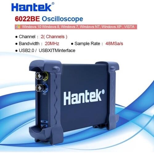 Hantek 6022BE PC USB virtual oscilloscope Digital Storage 2Channels 20MHz 48MSa/s Oscilloscope