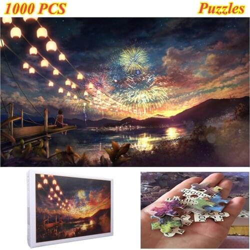 Fireworks at Night Adult Puzzle 1000 Pieces Children Educational challenging Puzzles Toys Child Early Learning Toy Gift