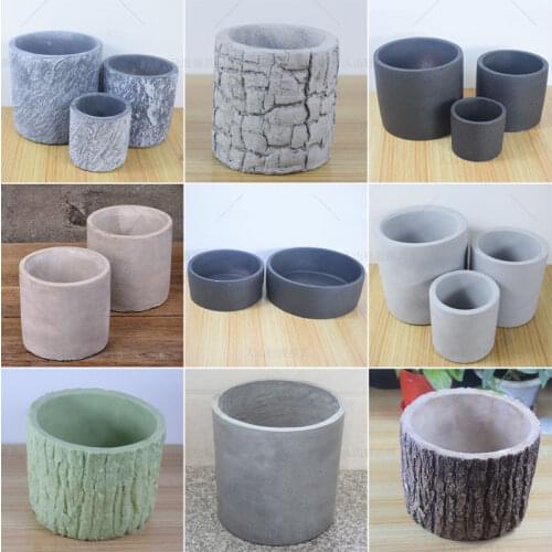 Customized cylindrical cement pot silicone mold lithium mud homemade succulent plant small flower pot mold