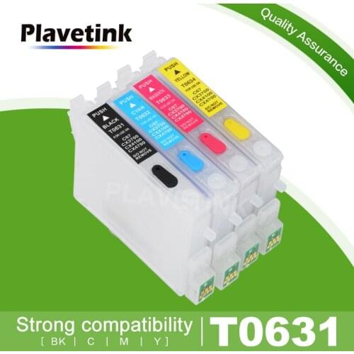Plavetink 4 Color T0631 Refillable Ink Cartridge For Epson Stylus C67 C87 C87PE CX4100 CX4700 CX3700 Printer
