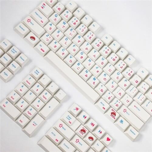 Sushi keycap PBT Dye-sub cherry profile with 7U supplementary small set forGH60 XD64 GD64 GK61 GK64 84 87 96 104 108 keyboard