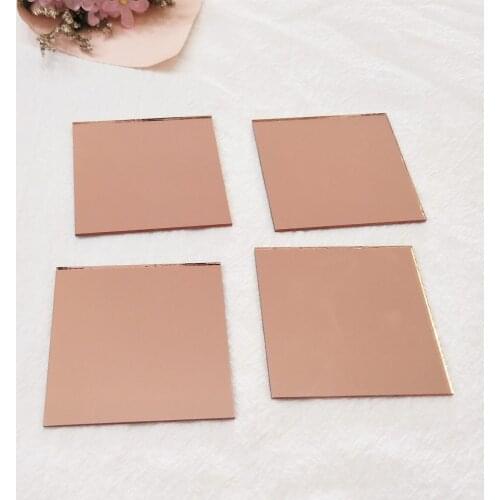 30 Pieces Square Mosaic Mirror Tiles,DIY Square Mirrors Sheet 2inch, Glass Mirror Title