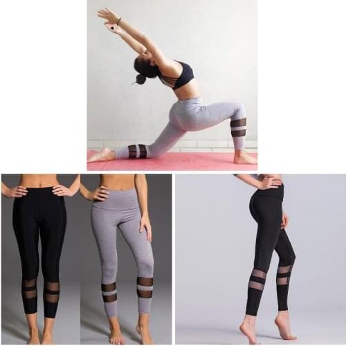 Women Leggings Quick Dry Breathable Body Shaper Mesh Splice Yoga Pants For Fitness Leginsy Damskie Calzas Deportivas Mujer