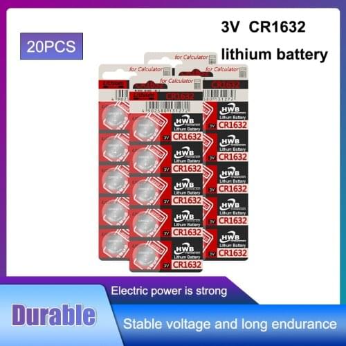 20Pcs/lot for maxell CR1632 1632 DL1632 3V Lithium Batteries Cell Button Coin Battery Calculator Toy Medical Device Batteries