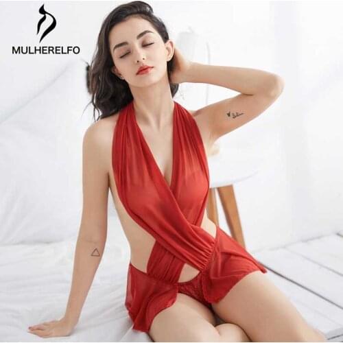 Fashion Sexy Women Night Dress V-neck Stitching Sleeveless Sleepwear New Mini Lady Red Sexy Nightwear Nuisette Femme Nuisette