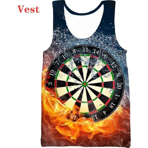 New 3D Print Darts Throw Game Graphic Fashion Men Women Tracksuits Crewneck Hip Hop Vest Size S-5XL mesh top
