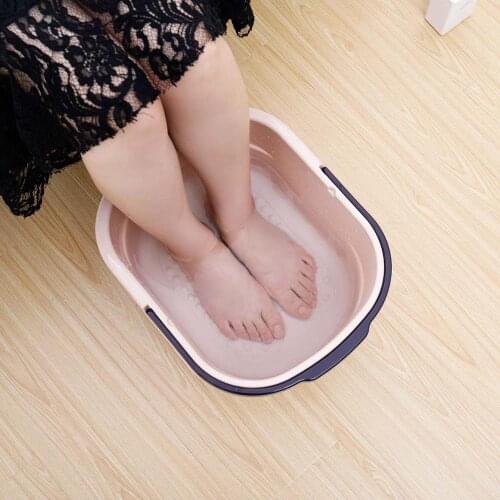 New Plastic Bucket with Handle Foot Bath Bucket Bathroom Foot Wash Basin Laundry Buckets Portable Water Container Large