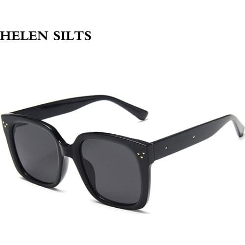 Oversized Square Sunglasses Women Fashion Brand Design Personality Rivets Sun Glasses Female Vintage Eyewear UV400 H08