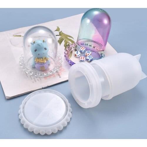 Transparent Silicone Mould Dried Flower Resin Decorative Craft DIY Multifunctional dice cup Mold epoxy resin molds for jewelry