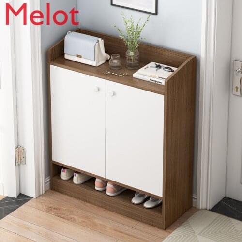 Shoe Cabinet Home Doorway Large Capacity Space-Saving Storage Entrance Cabinet Multi-Layer Dustproof Indoor Beautiful Shoe Rack