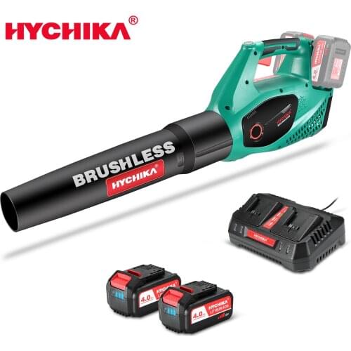 Leaf Blower HYCHIKA 36V Brushless Leaf Blower Cordless Lithium Battery Home Garden Cleaning Dust Collector Power Tool