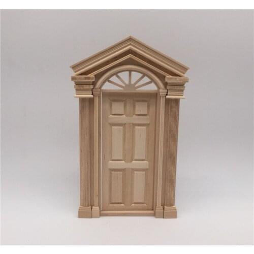 1:12 wooden Miniature door Dollhouse accessories Furniture Doll House Christmas decorations mini door color DIY Children Gift
