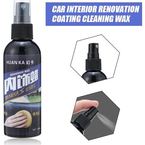 1pc 120ml Car Dashboard Seats Cleaning Agent Auto Interior Liquid Care Cleaner Increase Surface Gloss Accessories Parts