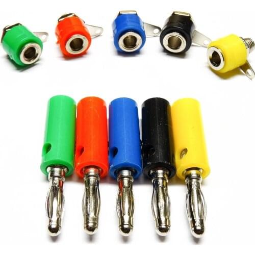 10x banana sockets 10x banana plugs 4mm laboratory socket banana built-in socket bananas