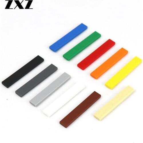 200pcs/lot Flat Tile Plate 1x6 Tiles with Groove DIY Building Toys Blocks Smooth Finishing Tile MOC RC Truck Accessories 6636