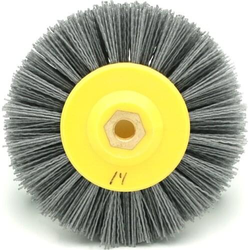 Abrasive DuPont Alumina Wire Brush Head Deburring Buff wheel Polishing For Woodworking Machining