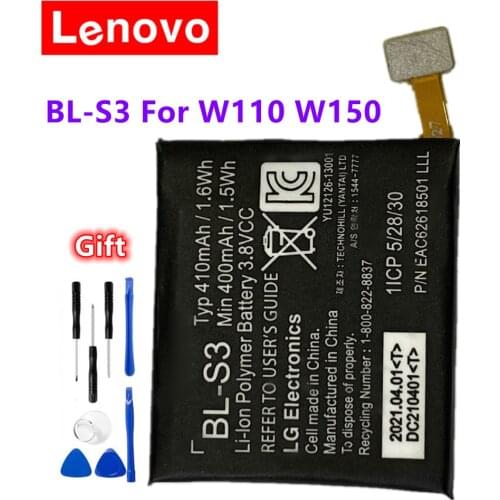 BL-S3 410mAh For LG G Watch R W110 W150 Watch Battery Original Replacement Battery + Free Tools