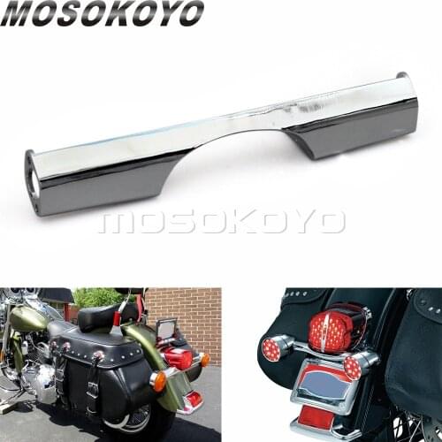 Aluminum Motorcycle Rear Turn Signals Light Bar For Harley Softail Touring FLST FLSTC FLSTN 1986-Later Blinkers Bracket Holder