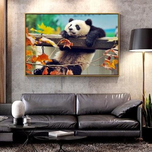 Artcozy Oil Canvas Painting animal panada For Home Decoration Wall Art