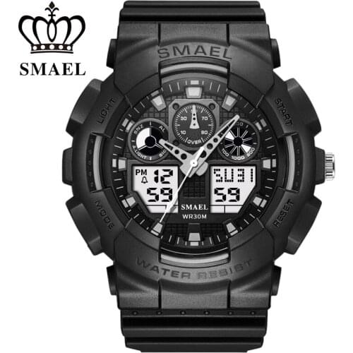 SMAEL New Luxury Brand G Style Digital Mens Watch Sports Military Watches Men Analog Quartz Waterproof Clock Men Relojes Hombre