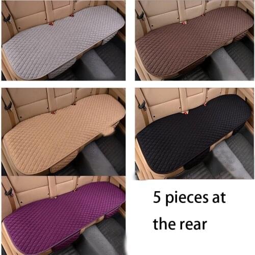 Car seat cover four seasons before and after diamond-shaped linen cushion breathable protection pad auto parts universal size