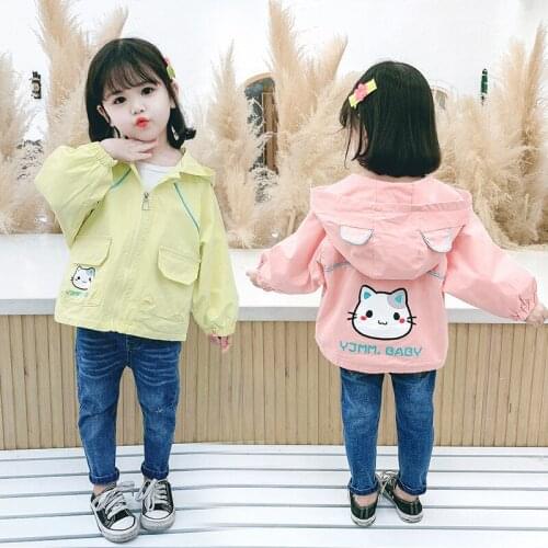 Girls Babys Kids Coat Jacket Jean Outwear 2021 Lovely Spring Autumn Overcoat Top Cardigan Breathable Toddler Childrens Clothin