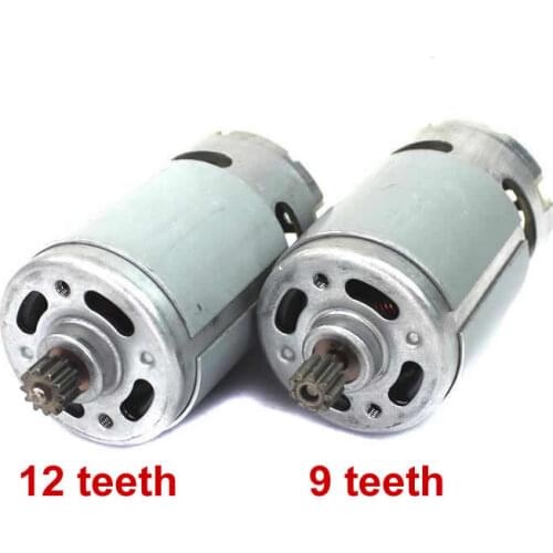 RS550 Motor 9 Teeth 12 Teeth 12V 14.4V 16.8V 18V 21V 25V Geer Motor For Cordless Charge Drill Screwdriver