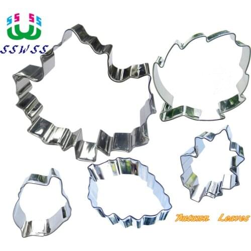 Autumn Leaves Shape Cake Decorating Tools,charming Leaves And Fruit Cookie Biscuit Baking Molds,Direct Selling