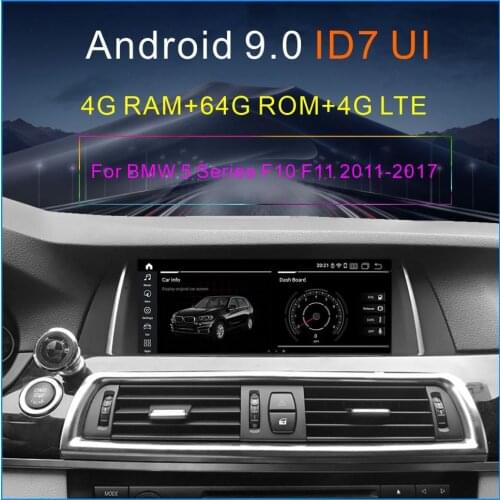 IPS 4G+64G Android 9.0 player 4G LTE for BMW 5 Series F10 F11 2010-2017 original CIC/ NBT autoradio gps navigation multimedia