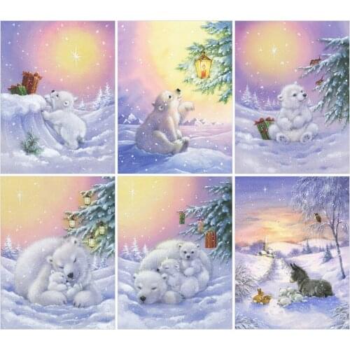 KAMY YI Animal Polaris Cute Cartoon Diamond Painting Cross Stitch 5D Diy Embroidery Full of Diamond Mosaic Home Decoration