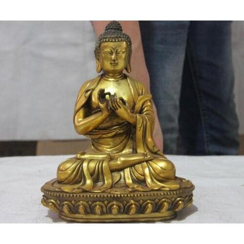 Chinese Buddhism copper Bronze Mahavairocana Tathagata Sakyamuni Buddha statue