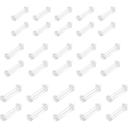 30-40pcs 16G 18G Clear Flexible Nose Ring Bioflex Stud Retainer Nose Piercing Body Jewelry for Men Women