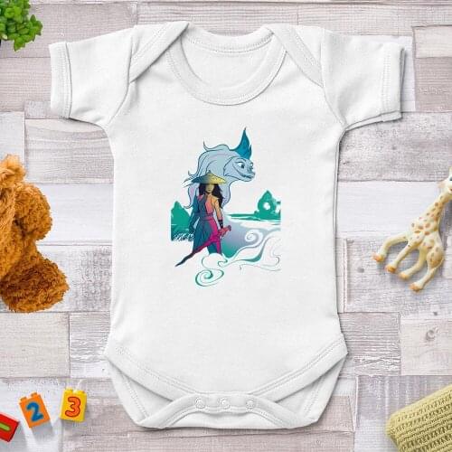Newborn Jumpsuits Harajuku Baby Girl Clothes White SUmmer Short Sleeve Cute Disney Princess Printed Infant Playsuits Baby Tees