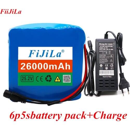 6S5P 25.2V 26Ah 18650 li-ion battery pack 25.2v 26Ah electric bicycle moped /electric/lithium ion battery pack BMS+2A charger