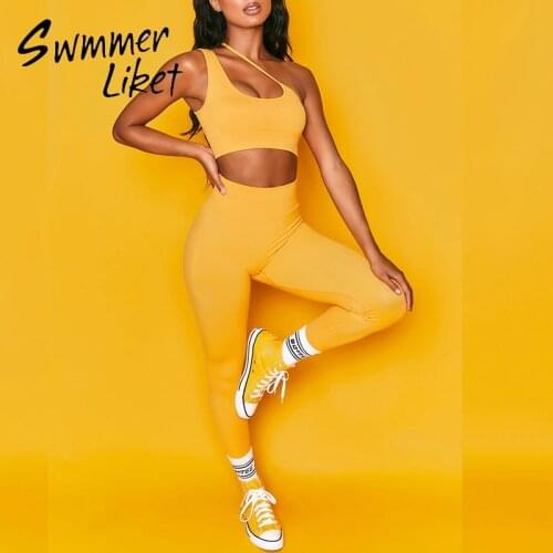 High waist yoga suit Bandeau sportswear Seamless sport wear Quick dry Gym suit Long yoga pants Sexy cycling dress 2020 summer