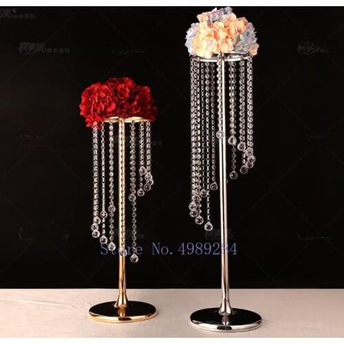 Creative Retro Gold Silver Wedding decoration props crystal Bead curtain Flower home decore home decoration accessories modern