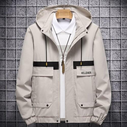 Bomber Jacket Men Fashion Trend Men Jackets Mens Simple Solid Color Thin Hooded Jackets Coat Male Casual Wild Jacket Brand Top