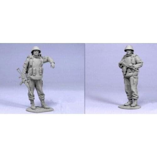 1:35 scale WW2 Soviet soldier standing rest 2 People miniatures WWII Resin Model Kit figure Free Shipping