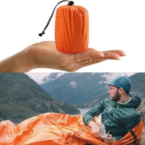 Reusable Camping Travel Sleeping Bag Thermal Waterproof Survival Emergency tent Essential and practical equipment for camping