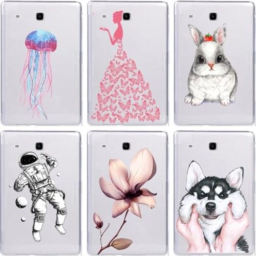 Cartoon Soft TPU Printed Case for Samsung Galaxy E 8.0 T377 SM-T377V SM-T375 T375 Tablet Silicone Phone Capa Cover