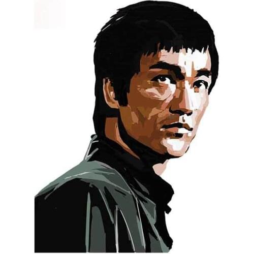 Personality Martial Arts Star Bruce Lee Car Stickers Anime Waterproof Bumper Personality VAN Motorcycle Decals Apply To Car Door